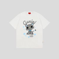ราคา GOOD BAI เสื้อยืดพิมพ์ลายแมวหุ่นยนต์ดาวขนาดใหญ่ (25876555961)