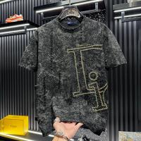 ราคา FGD เสื้อยืดแขนสั้นหรูหราปักลายและแต่งแบบเก่าๆ (26182356596)