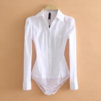 ราคา ชุดบอดี้สูทหรูหราสำหรับผู้หญิงเสื้อเชิ้ตสีขาวแขนยาวเสื้อแฟชั่น Bodycon เสื้อเบลาส์เสื้อผ้าผู้หญิงเสื้อทำงานสาวออฟฟิศปี2023 (10750585597)