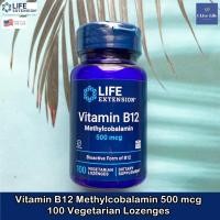 ราคา วิตามินบี12 เมทธิลโคบาลามิน Vitamin B12 Methylcobalamin 500 mcg 100 Vegetarian Lozenges Life Extension B 12 (10652396166)