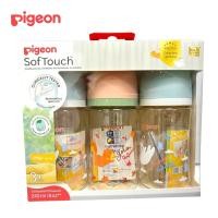 ราคา Pigeon พีเจ้น ขวดนมคอกว้างสีชา PPSU ลาย autumn winter แพ็ค3ขวด (24911157802)