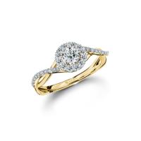 ราคา Jubilee Diamond แหวนเพชร Blooming Twist Ring เพชรแท้ เพชรน้ำ 99 (20872273790)