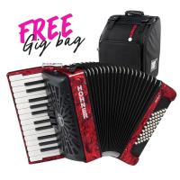 ราคา Germany Brand Hohner Bravo II 48 Chromatic Accordion 48 Bass 26 Key แอคคอร์เดียน หีบเพลงชัก แถมฟรีกระเป๋า (26241916687)
