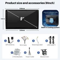 ราคา Kenwood 8G 128G FHD Android 14 8 Core เครื่องเล่นในรถยนต์ พร้อมกล้องมองหลังฟรี (127106717964)