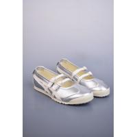 ราคา Onitsuka Tiger MEXICO 66 TGRS Comfort Light Flat Mary Jane Pink Ballet Style Leather Silver Grey (24580362988)