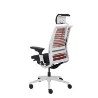 ราคา Modernform เก้าอี้เพื่อสุขภาพ Steelcase รุ่น THINK V2 ที่พิงศีรษะ ขาขาว ADJ LUMBAR เบาะผ้า พนักตาข่าย (22566656347)