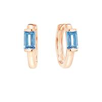 ราคา PRIMA ต่างหูประดับอัญมณี Blue Topaz ตัวเรือน 9K สี Rose gold Huggie Confetti Collection 993E0013 02 (24214843994)