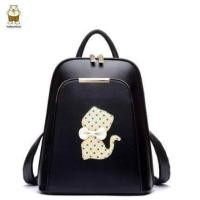 ราคา กระเป๋า beibaobao กระเป๋าสะพายเป้ ลายแมวติดโบว์ (000620)