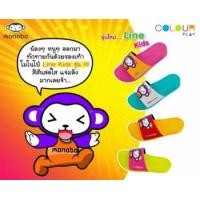 ราคา MINIBO รุ่น HI LINE KID COLOUR PLAY โมโนโบ รุ่น ไลน์ คิต แตะสวมยางเด็ก ชาย หญิง (000635)