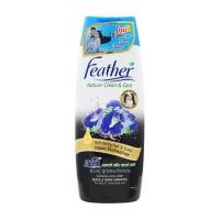 แฟซ่า เนเจอร์ คลีน แอนด์ แคร์ แชมพู สูตรผมดำเงางาม 340มล. (Feather Nature Clean &amp; Care Black &amp; Shine Shampoo 340ml)