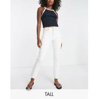 ราคา Topshop Tall straight jeans in off white (202556718)