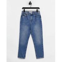ราคา Topshop Mom jean in mid wash blue (24045398)