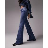ราคา Topshop 90s flare with let down hem in mid blue (204232723)