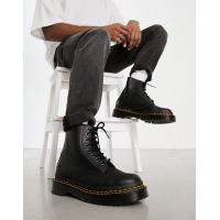 ราคา Dr Martens 1460 Bex double stitch 8 eye boots in black leather (203037670)