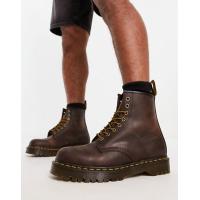 ราคา Dr Martens 1460 bex 8 eye boots in dark brown crazy horse (203037588)