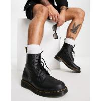 ราคา Dr Martens 1460 flames 8 eye boots in black flame polished smooth (202499715)