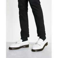 ราคา Dr Martens Adrian YS tassel loafers in white smooth (201053612)