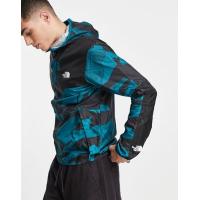 ราคา The North Face Seasonal Mountain water repellent hooded jacket in blue mountain print (203213051)