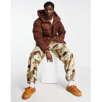 ราคา The North Face Himalayan down puffer jacket in brown (203208410)