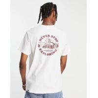 ราคา The North Face Exploring Circle back print t-shirt in off white Exclusive at ASOS (202946403)