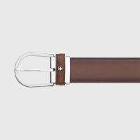 ราคา เข็มขัด Montblanc Horseshoe Buckle 35Mm Leather Belt - สีน้ำตาล (812883)