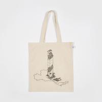 ราคา Mahanakhon Skywalk กระเป๋าผ้าแคนวาส สกรีนแผนที่ตึกมหานคร สีดำ (8213092)