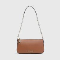 ราคา กระเป๋า Michael Kors Empire Medium Leather Chain-Link Pochette - สีน้ำตาล (1026655)