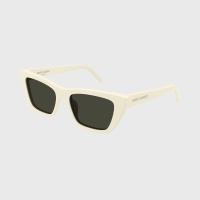 ราคา แว่นกันแดด Saint Laurent Sl 276 Mica-056 Sunglasses - สี Shiny Solid Ivory/Solid Grey 55 (1042394)