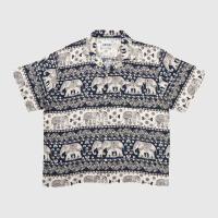 ราคา เสื้อเชิ๊ตฮาวายลายช้าง Mahanakhon Chang Hawaii Shirt สีกรมท่า - M (8362196)