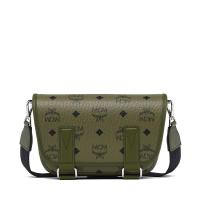 ราคา กระเป๋า Mcm Aren Messenger Bag In Visetos - สี Khaki Moss Mini (1101892)