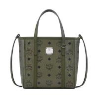 ราคา กระเป๋า Mcm Toni Visetos Top Zip Shopper Bag - สี Khaki Moss Mini (1101906)