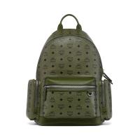 ราคา กระเป๋าเป้ Mcm Stark Backpack In Visetos - สี Khaki Moss M (1101890)