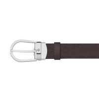 ราคา เข็มขัด Montblanc Horseshoe Buckle Black/Brown 30Mm Reversible Leather Belt (611325)