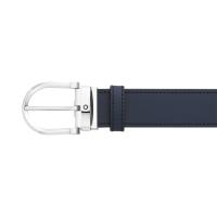 ราคา เข็มขัด Montblanc Horseshoe Buckle Reversible Leather Belt 35 มม. - สีดำ/น้ำเงิน (1006503)