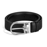 ราคา เข็มขัด Montblanc Horseshoe Buckle Reversible Belt In Sartorial Leather 35 มม. - สีดำ (1106206)