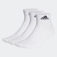 ราคา Adidas Thin and Light Ankle Socks 3 Pairs White / Black (HT3468)