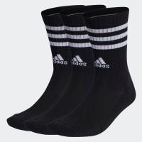 ราคา Adidas 3-Stripes Cushioned Crew Socks 3 Pairs Black / White (IC1321)