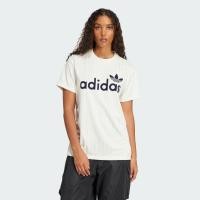 ราคา Adidas Linear Graphic Boyfriend Tee Off White (JC7700)