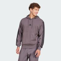 ราคา Adidas Essentials 3-Stripes French Terry Hoodie Grey Strata / Black (JE6365)