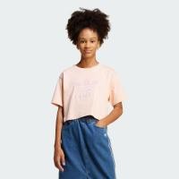ราคา Adidas Oversized Crop Tee Big Logo Execution Kids Coral (JC9138)
