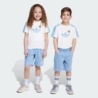 ราคา Adidas adidas Originals x Minecraft Tee and Short Set Off White / Blue (JZ9942)
