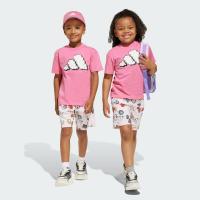 ราคา Adidas Seasonal Essentials Fun Tee Set Kids Pink Fusion / White (JD0066)