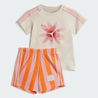 ราคา Adidas adidas Originals Summer Glow Tee and Short Set Wonder White / Semi Pink Spark / Semi Solar Orange (KC0771)