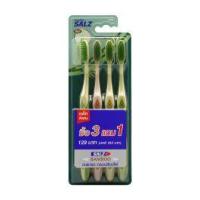 ราคา [แพ็ก 3 ฟรี 1] Salz Bamboo แปรงสีฟัน ซอลส์ แบมบู (คละสี)