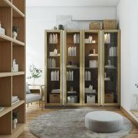 ราคา Koncept Furniture ตู้โชว์ ขนาด 200 ซม. สีไม้โทนอ่อน รุ่น BLOX FIT IN 59058243