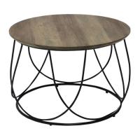 ราคา Koncept Furniture โต๊ะกลางเหล็กท๊อปไม้ สีไม้เข้ม รุ่น SANITY 19170399