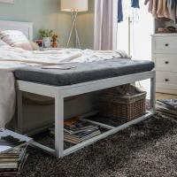 ราคา Koncept Furniture สตูลท้ายเตียง รุ่น Moneta สีขาว (19210633)