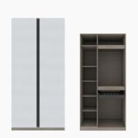Koncept Furniture ตู้เสื้อผ้าบานเปิด 100 ซม. สีเทาอ่อน รุ่น BLOX 19216651