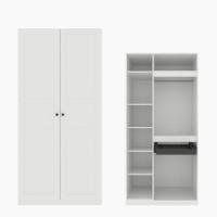 Koncept Furniture ตู้เสื้อผ้าบานเปิด 100 ซม. สีขาว รุ่น BLOX 19216653
