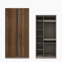Koncept Furniture ตู้เสื้อผ้าบานเปิด 100 ซม. สีไม้เข้ม รุ่น BLOX 19216670